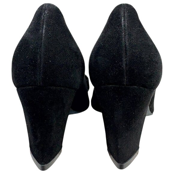 THIERRY RABOTIN Yvette Suede Peep Toe Bow Pumps **NEW - Picture 6 of 10